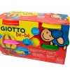 Pâte à modeler giotto be-bè testé dermatologiquement coloris assortis rouge jaune magenta vert 4 pots 100g