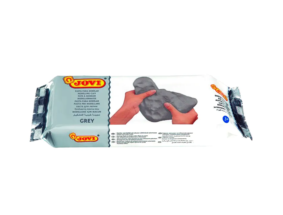 Pâte à modeler jovi autodurcissante coloris gris pain 500g