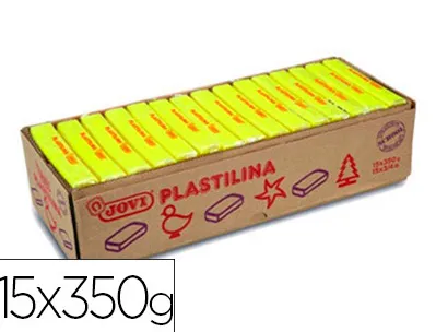 Pâte à modeler jovi plastilina végétale coloris jaune 350g