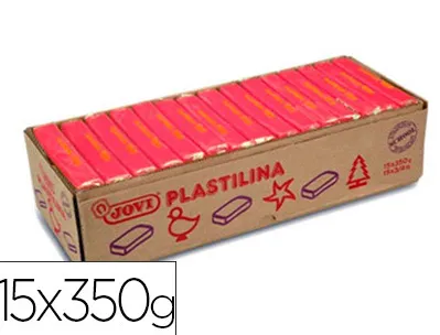 Pâte à modeler jovi plastilina végétale coloris rouge 350g