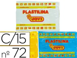 Pâte à modeler jovi plastilina végétale assortiment 15 pains 350g