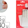 Pâte adhésive apli tack blanche pré-découpée en carrés enlevable réutilisable supporte jusqu'à 75g pack 102 unités