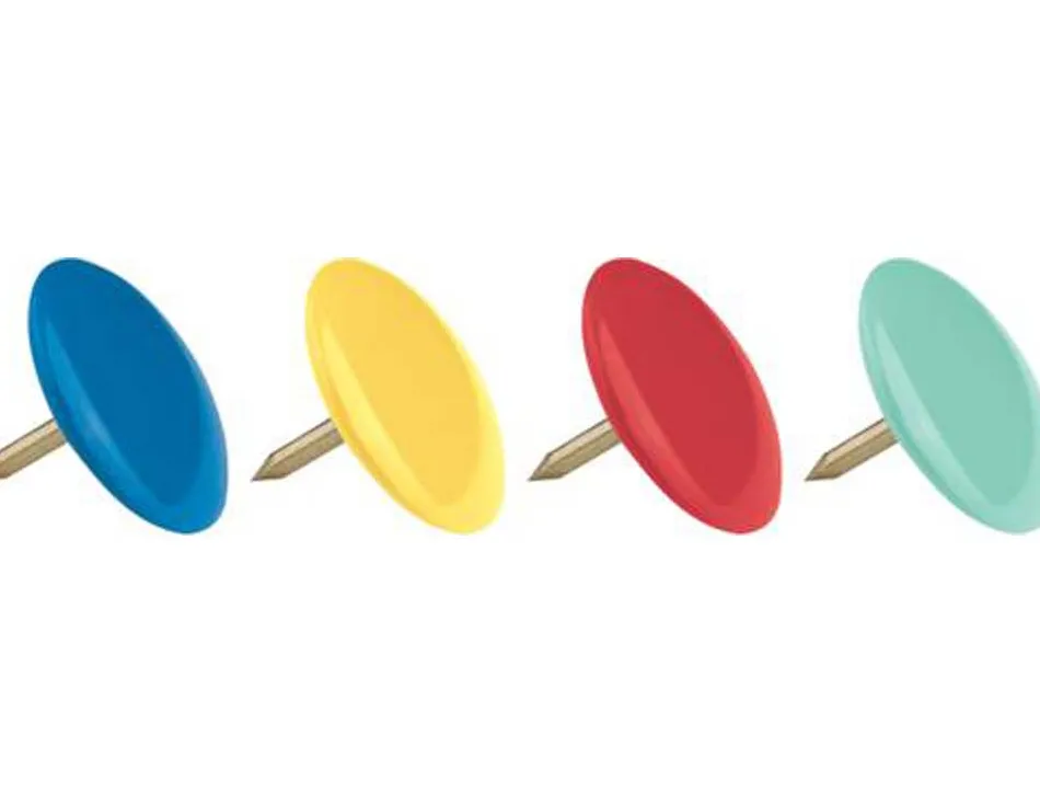 Punaise maped coloris assortis diamètre 10mm boîte distributrice 100 unités