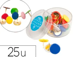 Punaise plastifiée coloris assortis boîte 25 unités