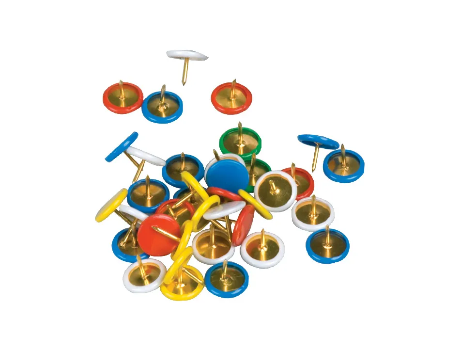 Punaise q-connect diamètre 10mm coloris assortis boîte plastique 120 unités