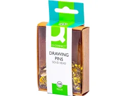 Punaise q-connect laiton diamètre 10mm boîte plastique 120 unités