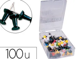 Punaise q-connect épingle mémo coloris noir boîte 100 unités