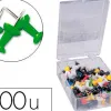 Punaise q-connect épingle mémo coloris vert boîte 100 unités