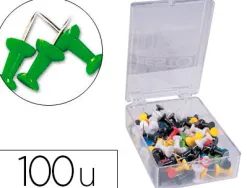 Punaise q-connect épingle mémo coloris vert boîte 100 unités