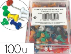 Punaise q-connect épingle mémo coloris assortis boîte 100 unités
