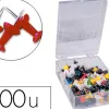 Punaise q-connect épingle mémo coloris rouge boîte 100 unités