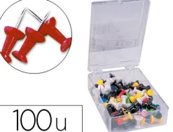 Punaise q-connect épingle mémo coloris rouge boîte 100 unités
