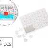 Puzzle carton sodertex 900gm2 a customiser avec trottoir 54 pcs 160x240mm coloris blanc lot de 10