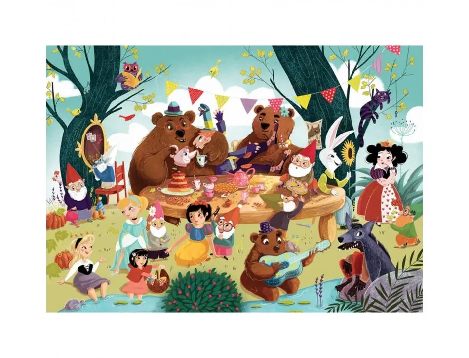 Puzzle en bois sans cadre wilson jeux il etait une fois theme contes et legendes 50 pieces