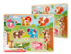 Puzzle enfant imaginovo animaux bois +18 mois 9 pieces 30x22,5x1,5 cm