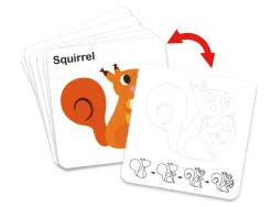 Puzzle enfant imaginovo cubes d'animaux bois +24 mois 15 pieces 12 modeles inclus 22x22x6,4 cm