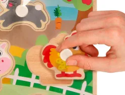 Puzzle enfant imaginovo ferme bois +18 mois 9 pieces 30x22,5x1,5 cm