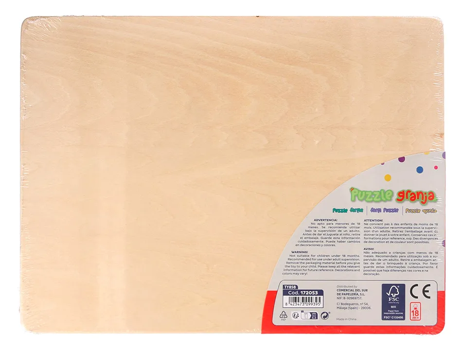 Puzzle enfant imaginovo ferme bois +18 mois 9 pieces 30x22,5x1,5 cm
