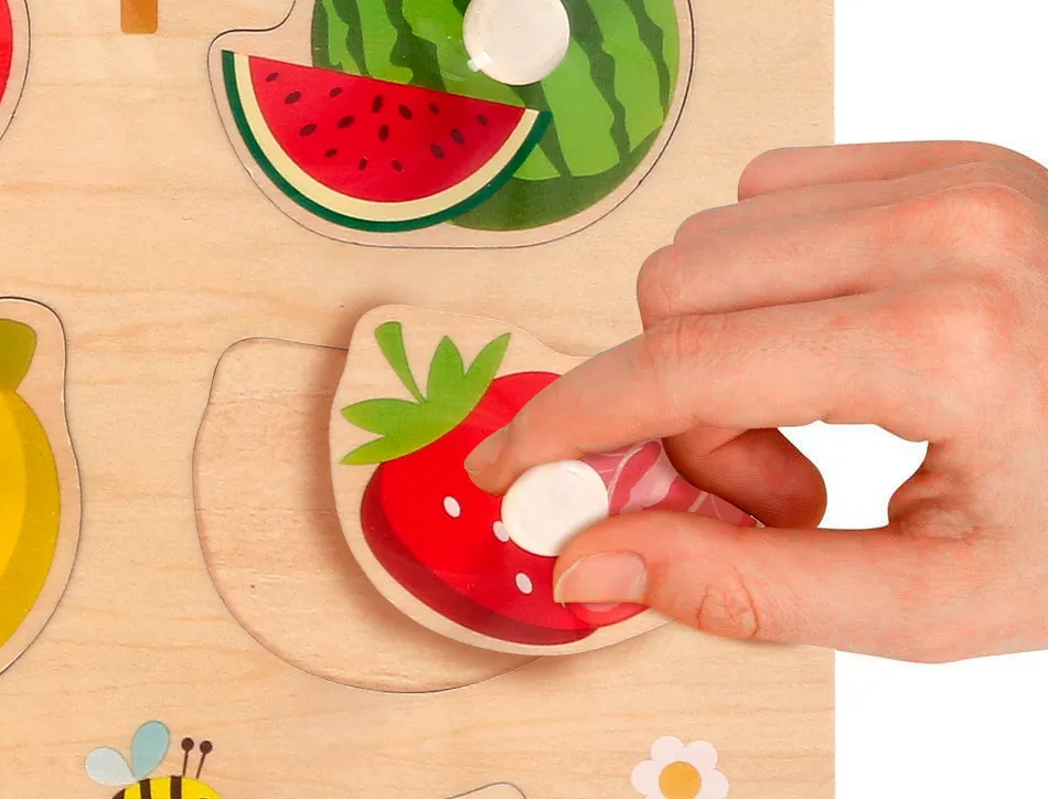 Puzzle enfant imaginovo fruits bois +18 mois 10 pieces 30x22,5x1,5 cm