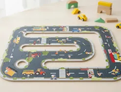 Puzzle enfant imaginovo ville et route bois +3 ans 21 pieces 22x22x6,4 cm