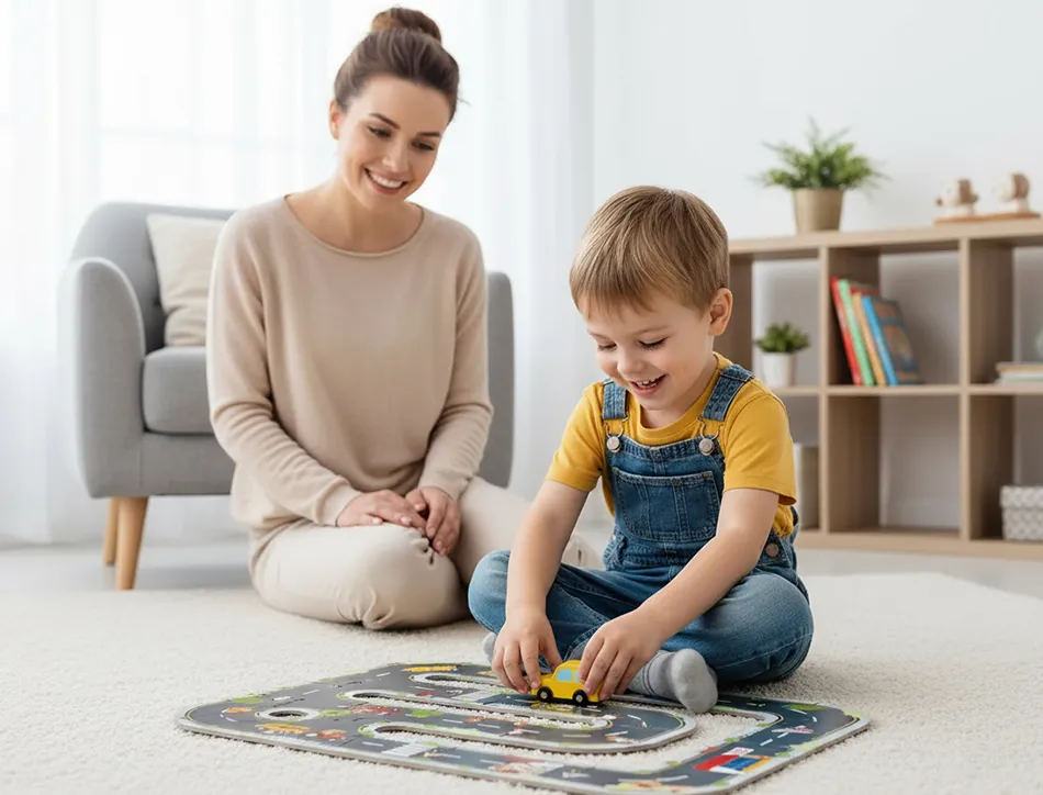 Puzzle enfant imaginovo ville et route bois +3 ans 21 pieces 22x22x6,4 cm