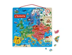 Puzzle interdacta carte d'europe magnetique 40 pcs 45x45cm