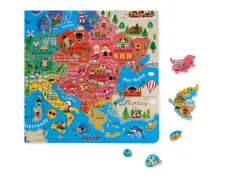 Puzzle interdacta carte d'europe magnetique 40 pcs 45x45cm