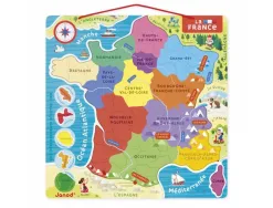 Puzzle interdacta carte de france magnetique 93 pcs 36x36cm