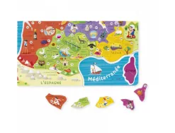 Puzzle interdacta carte de france magnetique 93 pcs 36x36cm
