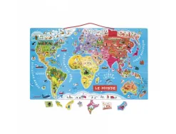 Puzzle interdacta carte du monde magnetique 92 pcs 77x46cm