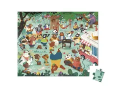 Puzzles carton 50 a 99 pieces janod la cousinade des ours 54 pieces et 1 poster modele