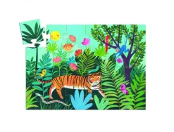 Puzzles carton 24 pieces djeco la balade du tigre format paysage 24 pieces