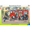 Puzzles carton 15 pieces ravensburger ma voiture de pompier 1 puzzle de 15 pieces et 1 cadre