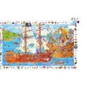 Puzzles carton d observation djeco les pirates 100 pieces et 1 poster modele