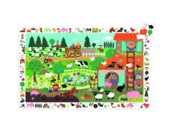 Puzzles carton d observation djeco la ferme 35 pieces et 1 poster modele