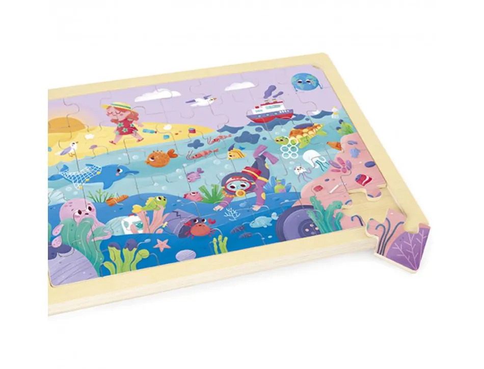 Puzzles en bois avec cadre akros eco puzzles sauvons la planete 2 puzzles 24 pieces et 2 puzzles 35 pieces 4