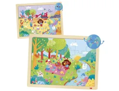 Puzzles en bois avec cadre akros eco puzzles sauvons la planete 2 puzzles 24 pieces et 2 puzzles 35 pieces 4
