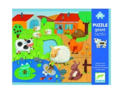 Puzzles geants djeco tactiloferme grandes pieces 20 pieces