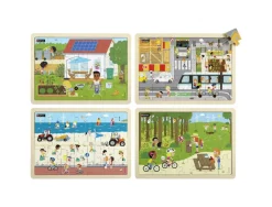 Puzzles nathan eco-citoyens lot de 4 puzzles