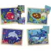 Puzzles nathan les animaux de la mer lot de 4 puzzles