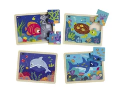 Puzzles nathan les animaux de la mer lot de 4 puzzles