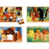 Puzzles nathan les contes lot de 4 puzzles