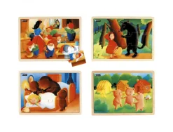 Puzzles nathan les contes lot de 4 puzzles