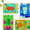 Puzzles nathan puzzles magiques les animaux lot de 4 puzzles