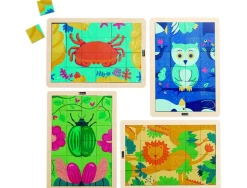 Puzzles nathan puzzles magiques les animaux lot de 4 puzzles