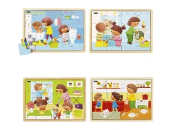 Puzzles nathan tout propre lot de 4 puzzles