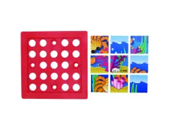 Puzzles souples avec cadre rolf les animaux marins 6 puzzles de 9 pieces