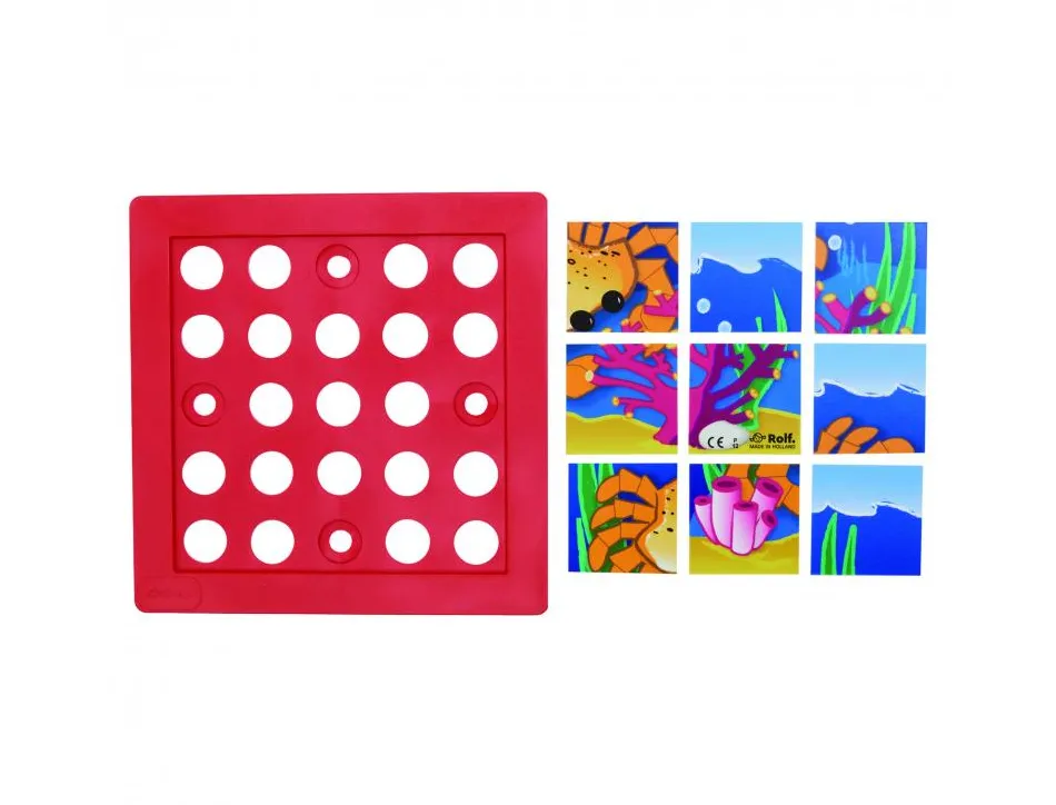 Puzzles souples avec cadre rolf les animaux marins 6 puzzles de 9 pieces