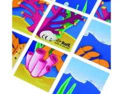 Puzzles souples avec cadre rolf les animaux marins 6 puzzles de 9 pieces