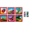 Puzzles souples avec cadre rolf les insectes 6 puzzles de 9 pieces
